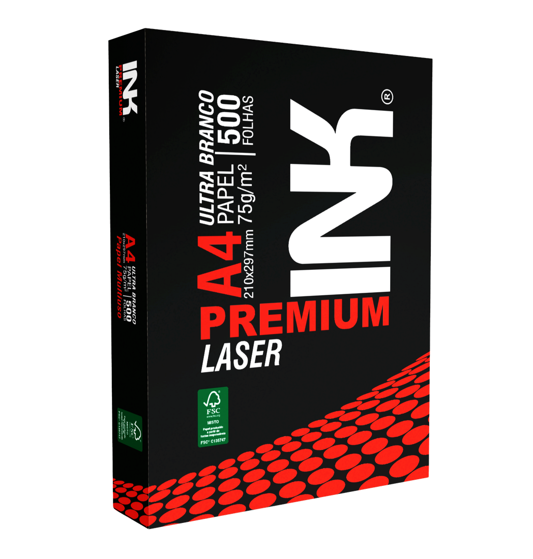Embalagem do papel INK Premium Laser A4