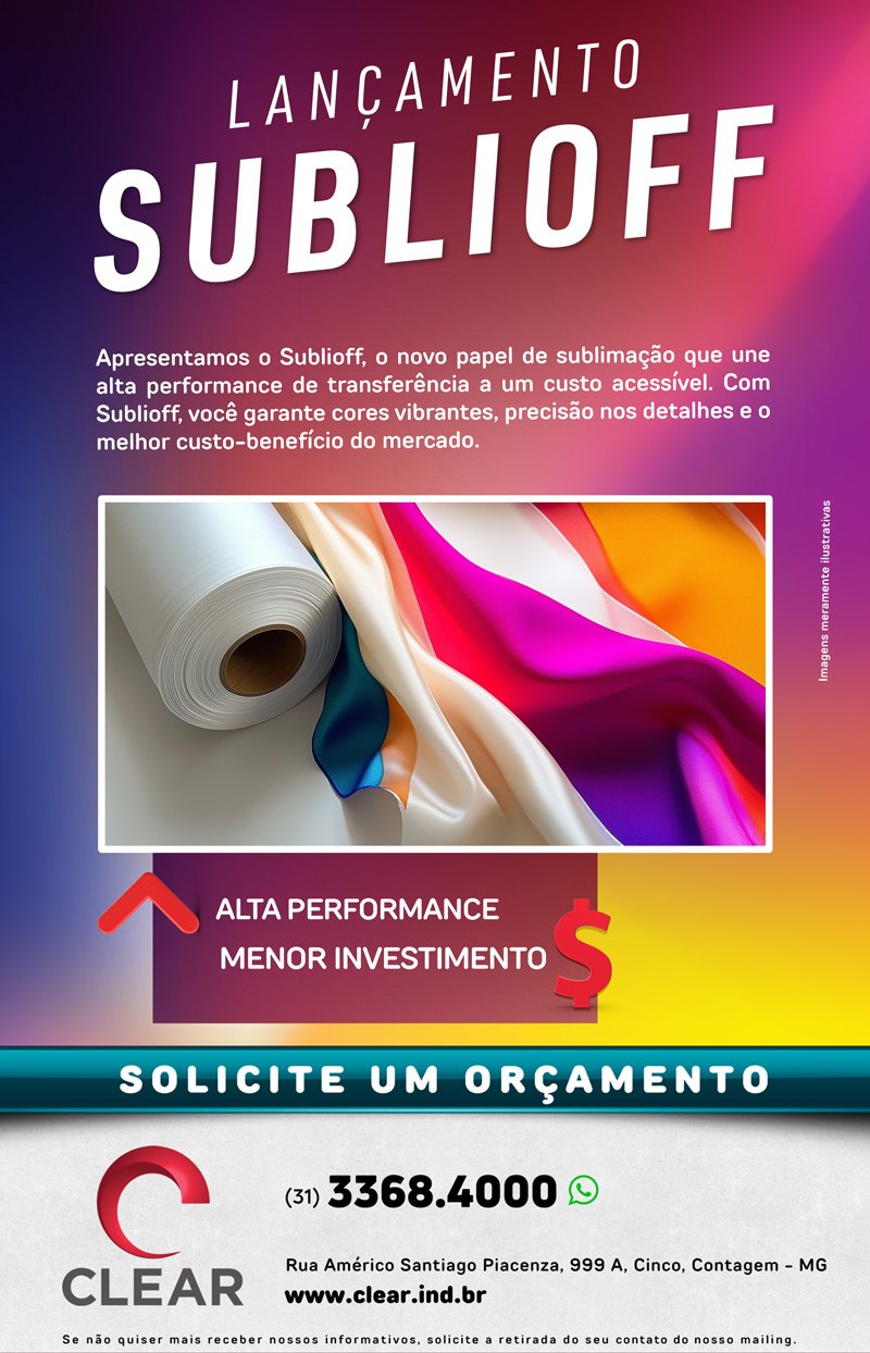 Material promocional do papel Sublioff